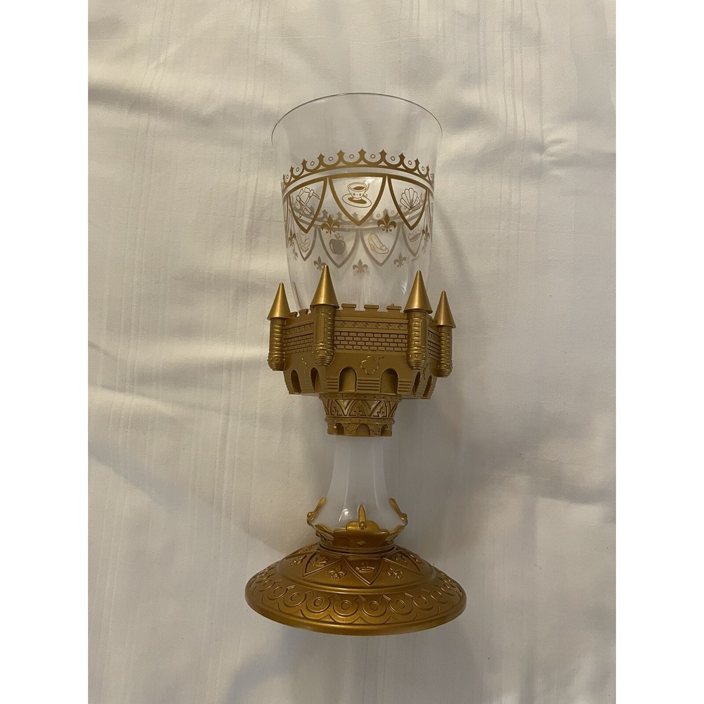 Walt Disney Beauty‎ & The Beast Be Our Guest Light Up Gold Castle Goblet